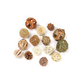 亚马逊热卖产品兔子玩具仓鼠磨牙草球悬挂草架苹果枝宠物用品