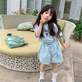 女童网红套装2023夏季新款洋气儿童衣服短袖中大童装女装时髦夏装