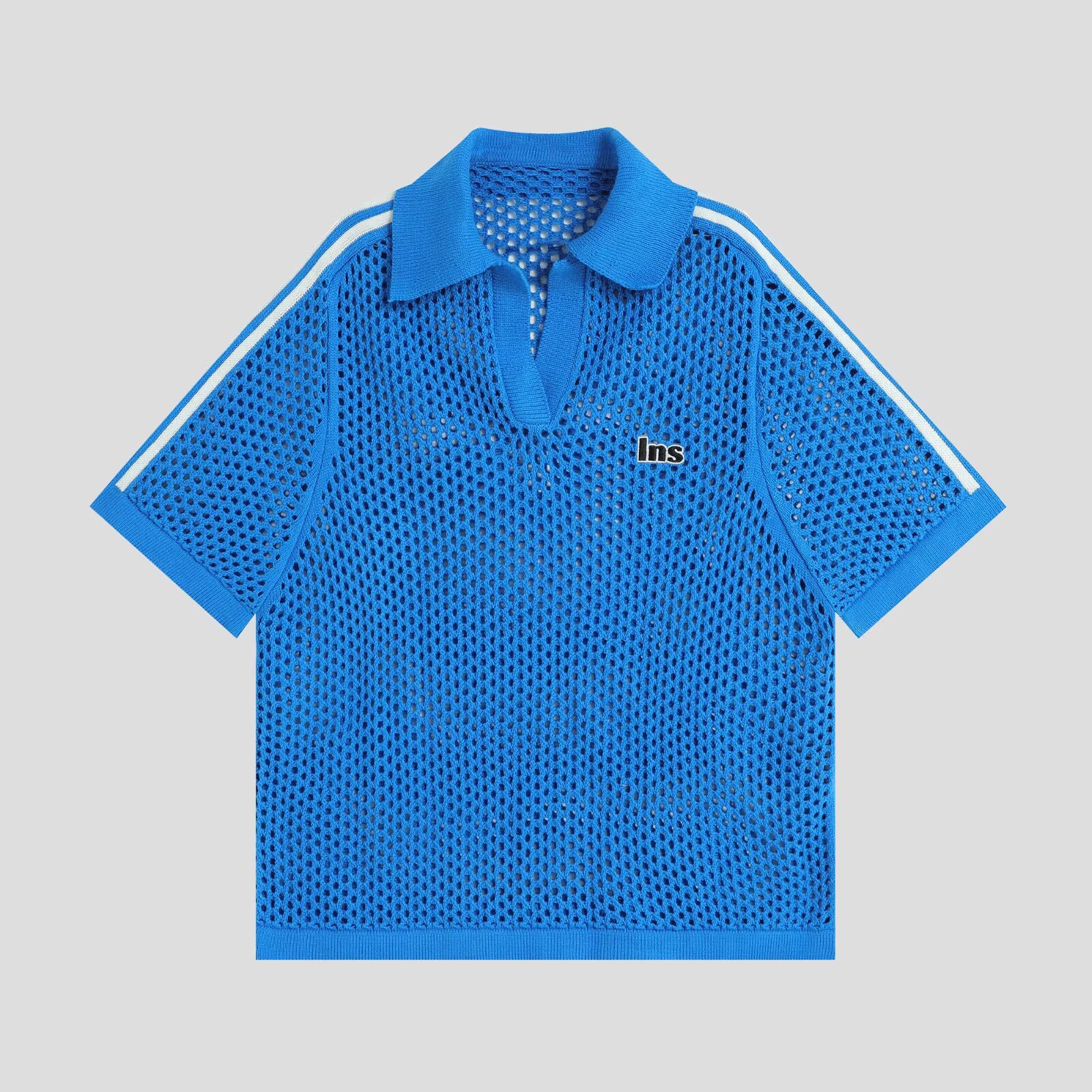 Polo camiseta de punto camiseta de manga corta camiseta hombre gaviota cuello V hueco viejo viento de negocios de verano fábrica transfronteriza al por mayor