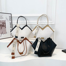 通勤包包女2025夏季新款时尚百搭女包单肩包撞色手提大容量托特包