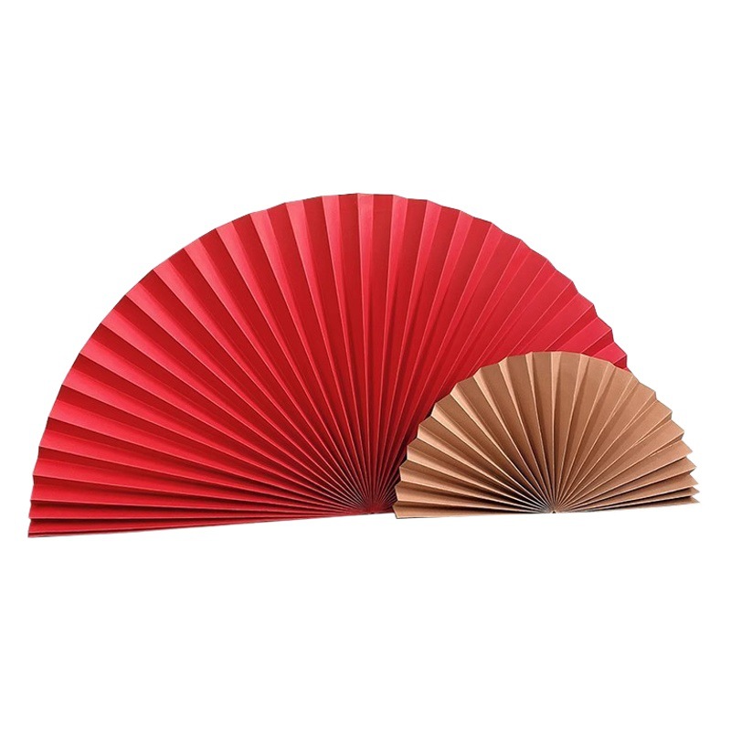 Abanico de papel de gran tamaño para bodas, abanico de papel plegable, nuevo regalo de compromiso chino, decoración de la pared, decoración, abanico de origami, arte floral