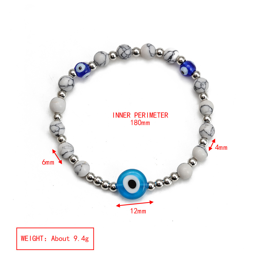 Simple Style Eye Copper Beaded Bracelets 1 Piece