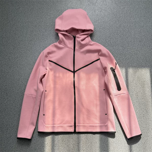 Sports coatCU4 Spring and Autumn Air Layer Cotton Knitted Hooded Zipper Sweater Jacket Jacket 490