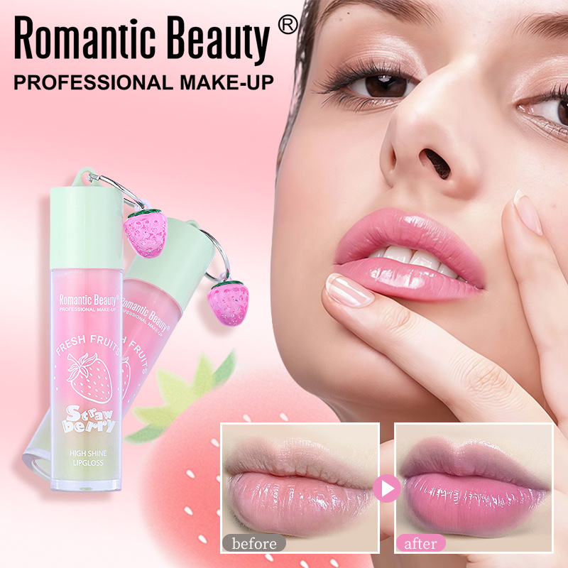 Esmalte labial hidratante transfronterizo de tres colores, esmalte labial hidratante, esmalte labial fácil de colorear, mejora la apariencia y el aceite de lápiz labial natural