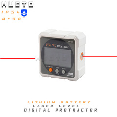 Huoto ip54デジタル表示傾斜計電子水平定規レーザー水準器双方向レーザー傾斜角箱測定器