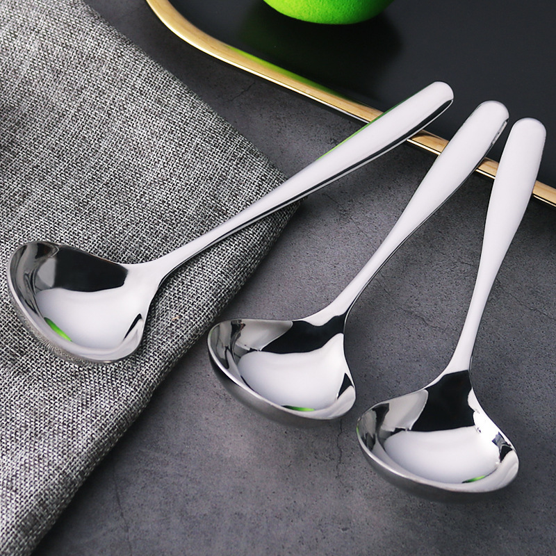 304 vajilla de acero inoxidable estilo coreano estilo europeo cuchara de cabeza grande cuchara profundización cuchara Hotel multiusos cuchara de sopa