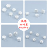 Beads, pad, accessory with beads, silver 925 sample, four-leaf clover, handmade, wholesale