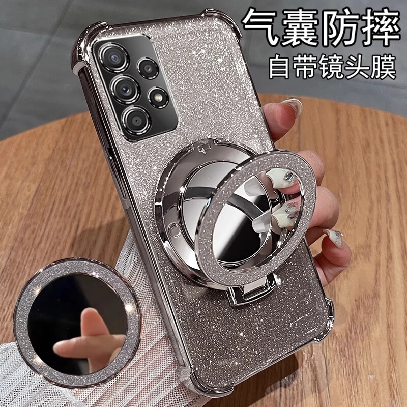 Suitable for Samsung A56 Mobile Phone Case, Four-Corner Airbag, A07 Lens Film, A55 Mirror Bracket, A36 Anti-Fall Protective Cover