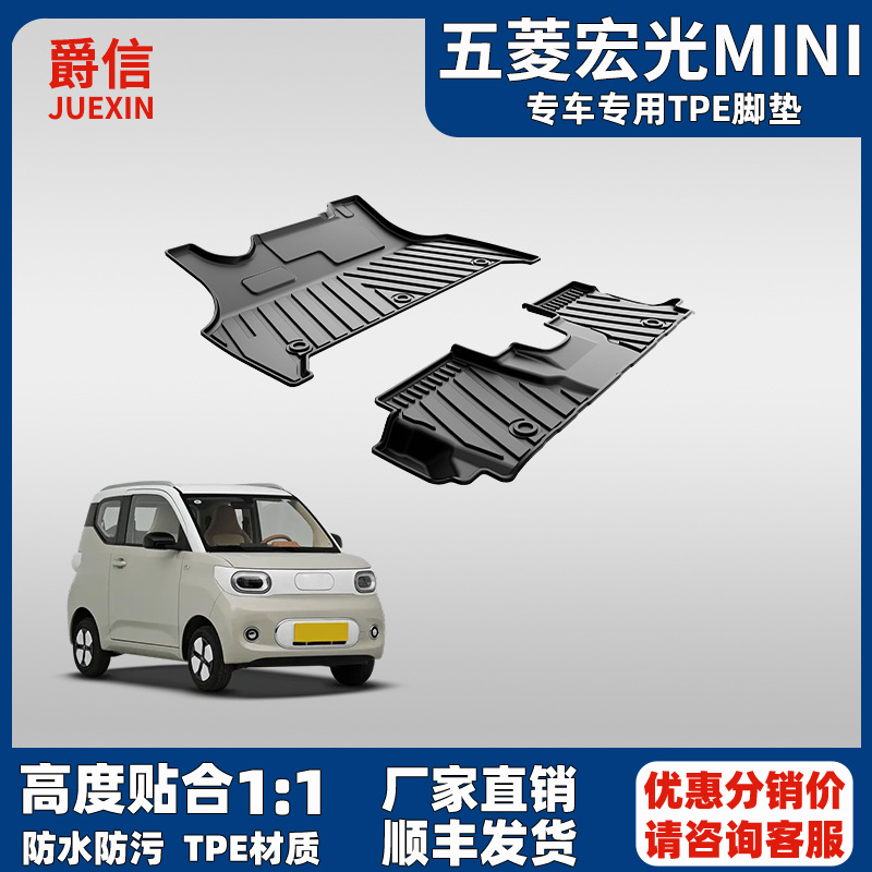 适用于五菱宏光mini脚垫 马卡龙迷你mini EV专用TPE汽车脚垫毛毯