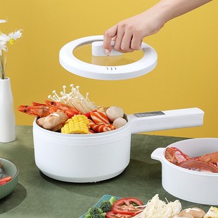 Non-Stick Pot Electric Cooking Pot Multi-Functional Household Small Electric Hot Pot Dormitory Electric Hot Pot Electric Pot All-In-One Multi-Purpose Can Be Cooked