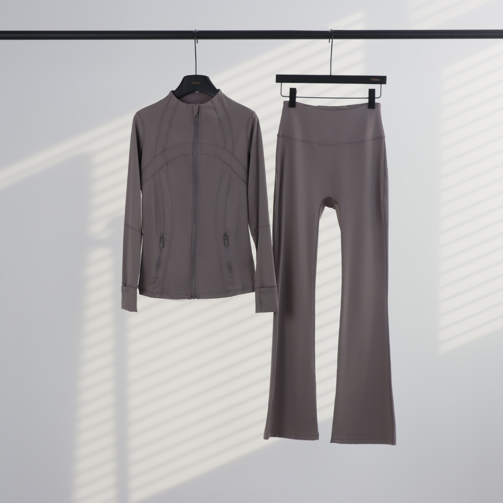 LULU chaqueta de cuello de喇叭 con cremallera, chaqueta de cuerpo, chaqueta de yoga elástica, mujer