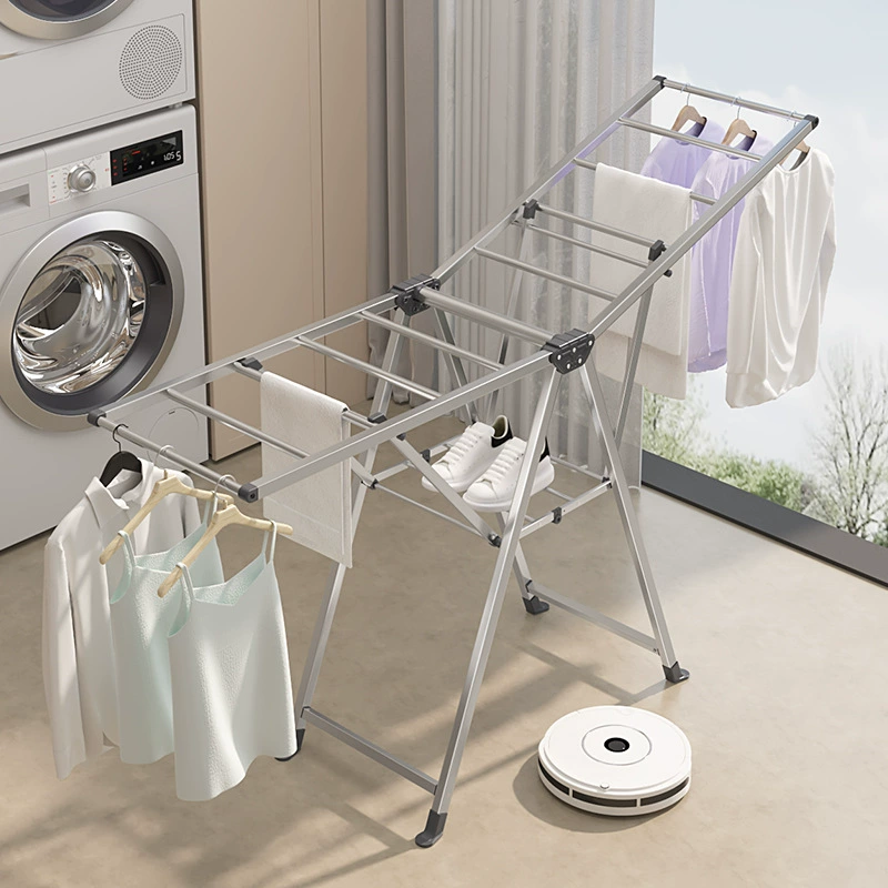 Складная сушилка для одежды из нержавеющей стали для внутреннего и наружного использования, подходит для домашних балконов, подвешивания детской одежды и сушки одеял.