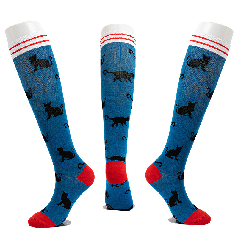 Calzini a compressione casual da esterno in stile animale, stile Jacquard Calf 2025d, per uomo e donna_voghion.com
