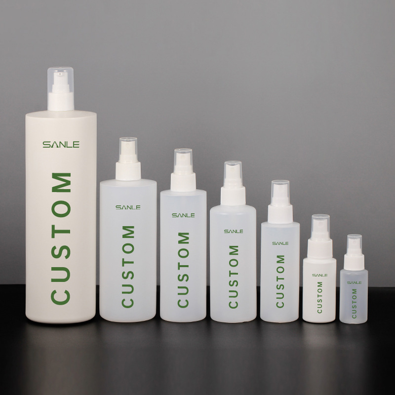 定制hdpe塑料喷雾瓶500ml平肩圆柱瓶洗发水空瓶子乳液按压瓶