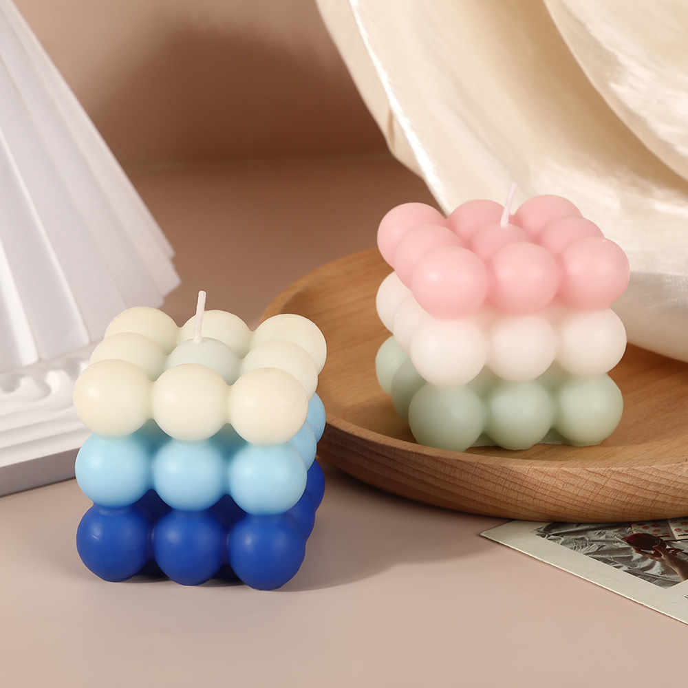 Modelado creativo colorido cubo de cigarrillos de incienso para el hogar dormitorio atmósfera sensación de fragancia adornos de cumpleaños regalos de mano brillante