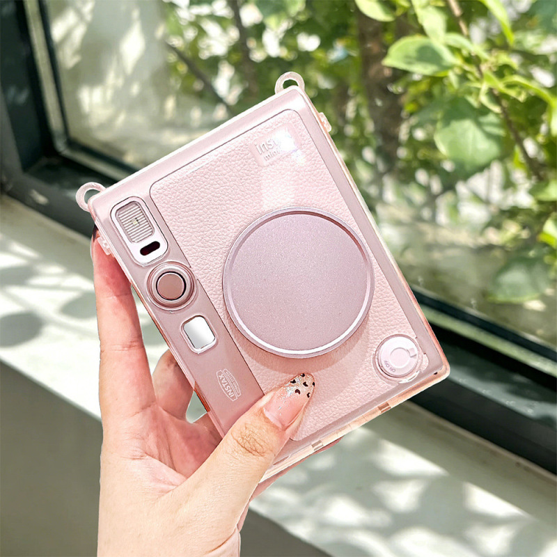 Polaroid Instax Mini Evo Pink Transparent Crystal Case Anti-Collision Pc Crystal Case Protective Cover Cordless