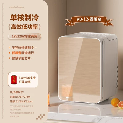 Soyuducular – Small Car-Mounted Freezer - pd-12-gold-glass-panel-upgraded-version