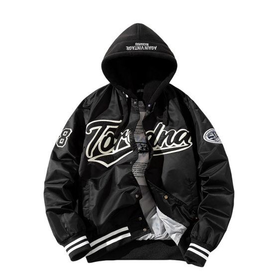 American Style Retro Baseball Suit Men's Trendy Brand Fashionable Loose Bomber Jacket Korean Style Spring and Autumn Hong Kong Style Embroidered Jacket Women's