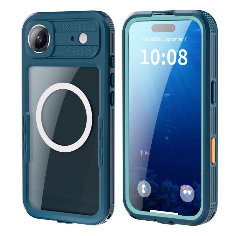 适用iPhone17ProMax手机壳全包封闭防水防摔带磁吸可触屏游泳批发|undefined