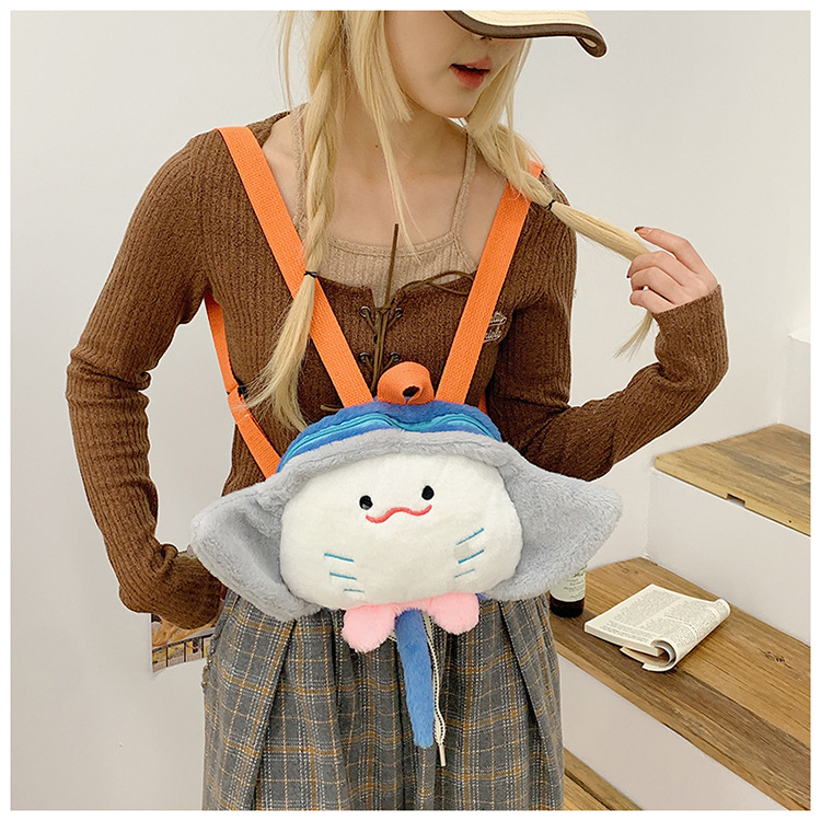 Cartoon plush toy backpack, new autumn and winter style, cute and girlish girl backpack, fashionable storage small backpack wholesale undefined