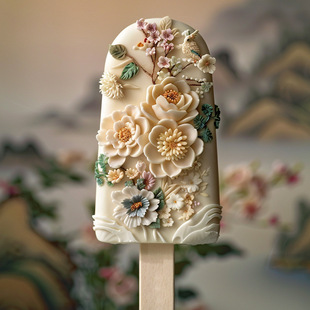 Sanxin Cultural and Creative Flower Ice Cream Food Grade Silicone Mold Handmade DIY Tourist Scenic Area Ice Cream Mold
