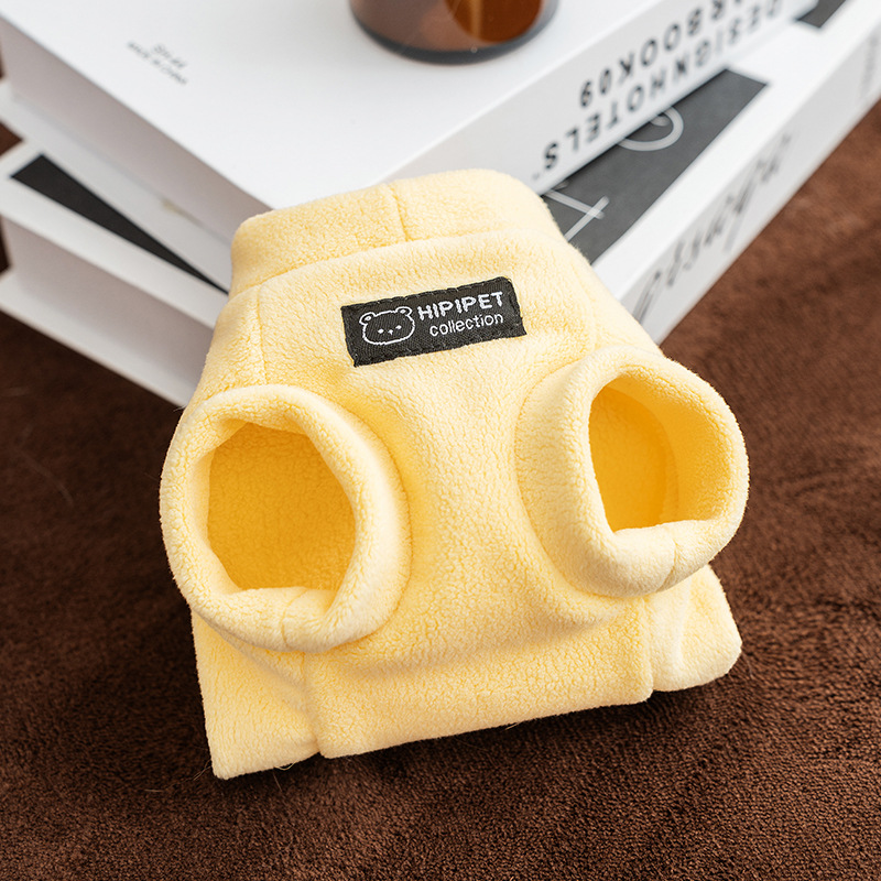Otoño y invierno perros pequeños y medianos coreanos simple macarón gato camisa de terciopelo sin mangas Teddy Bear ropa de mascotas