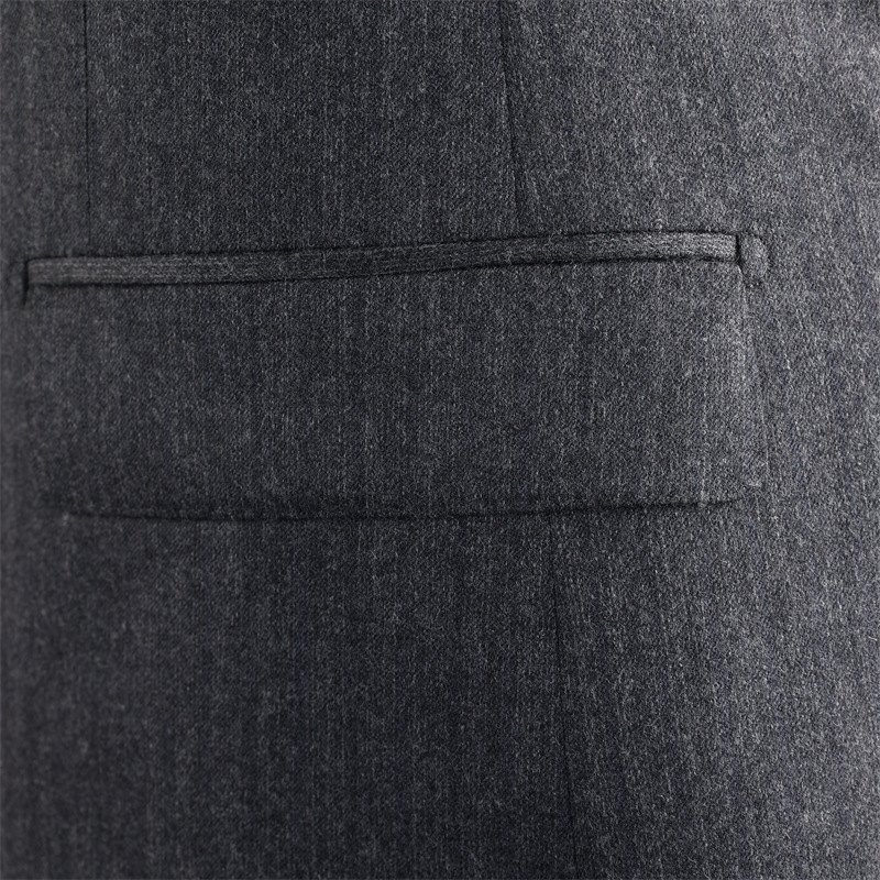 Men's Slim Fit Half Lined Wool Suit - Wrinkle Resistant Business Attire For Weddings Grooms & Groomsmen High-End Fashion_voghion.com
