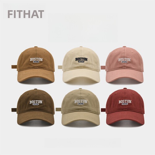 New Korean Dongdaemun Deep Soft Brim Baseball Cap for Women to Make Face Look Smaller, Duckbill Hat for Men, Wine Red and Khaki Color Hat, Cross-border