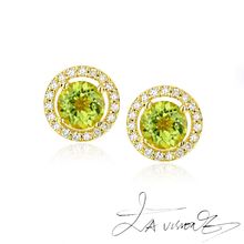 逆袭系列 925银镶嵌橄榄石 南非钻石耳钉