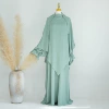 Light green+hj907 single -layer headscarf