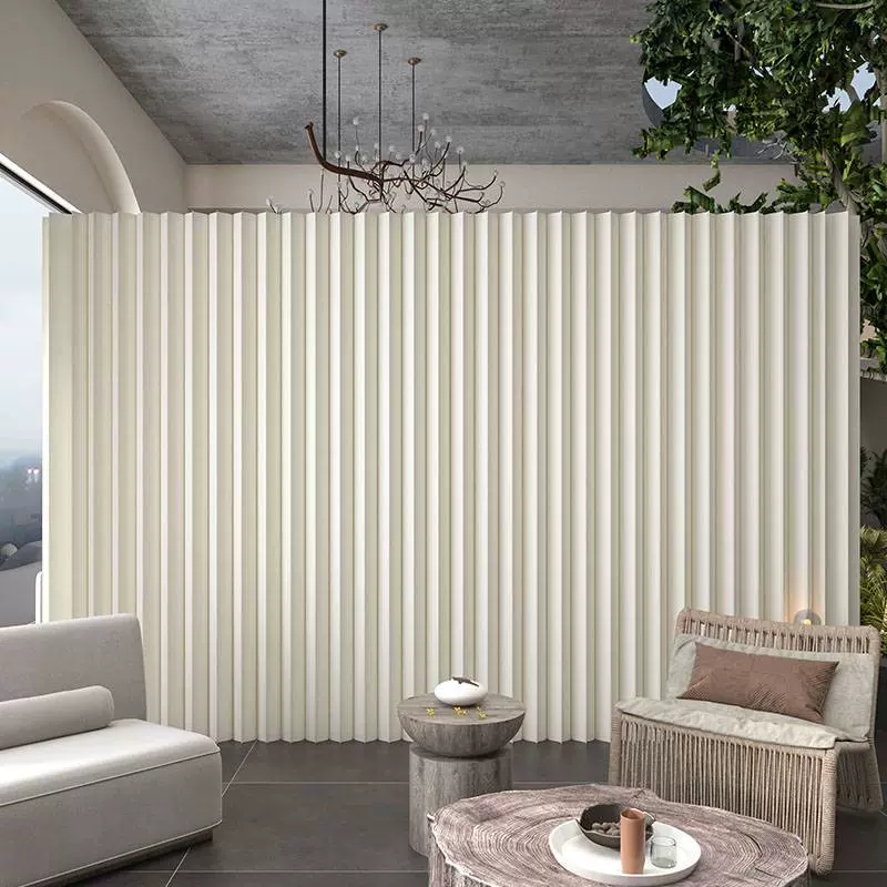 纸屏风隔断墙一房两隔家用客厅办公直播背景假墙移动折叠简易自装