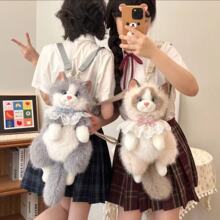 布偶猫背包玩偶猫咪双肩包公仔毛绒娃娃玩具儿童女生仿真猫咪背包
