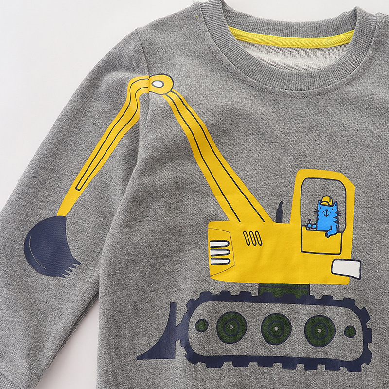 Suéter para niños de estilo europeo y americano otoño nuevo suéter de manga larga para niños de dibujos animados cuello redondo Jersey camisa de fondo para niños T
