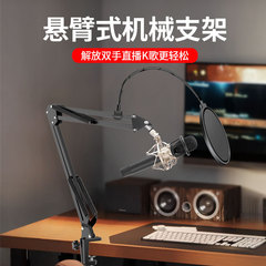 麦克风支架桌面悬臂伸缩支架360度调节可移动可调话筒支架