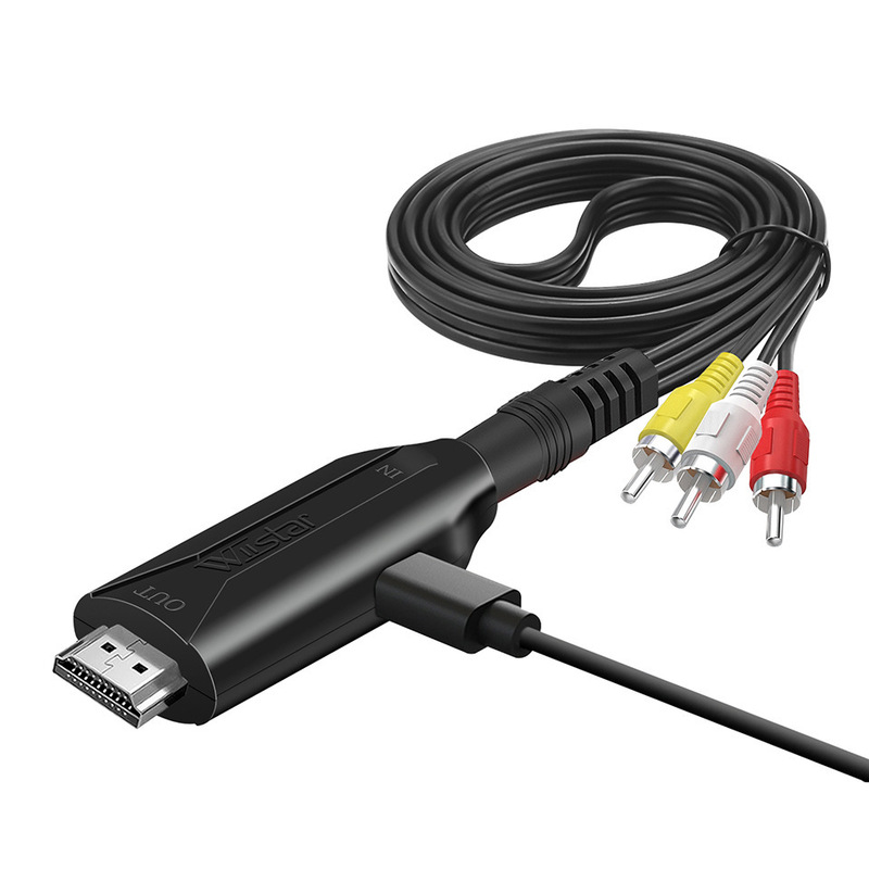 AV to HDMI converter with power supply RCA TO HDMI high-definition cable adapter conversion box AV to HDMI converter with power supply RCA TO HDMI high-definition cable adapter conversion box