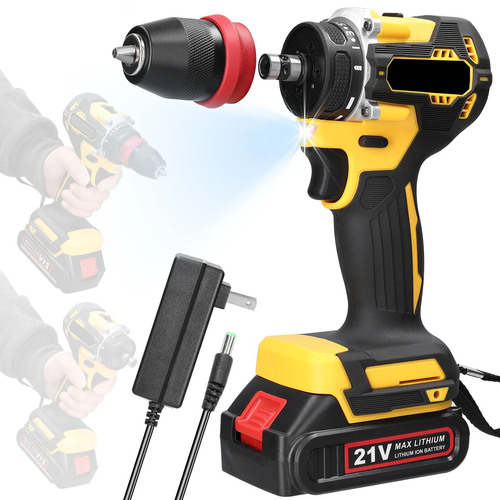 21V 2-in-1 Electric Wrench Screwdriver Multi-Function High-Torque Brushless Motor Practical Screwdriver Electric Tool