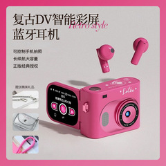 新しいワイヤレス Bluetooth ヘッドセット タッチ スクリーン CCD カメラは写真を撮って歌詞を表示できます女の子のギフト小型一眼レフ カメラ