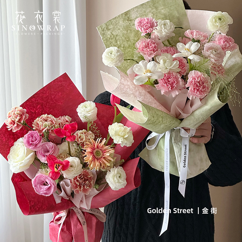 花衣裳扎染系列包装纸晕染水墨石纹纸手工肌理鲜花包装纸花艺材料