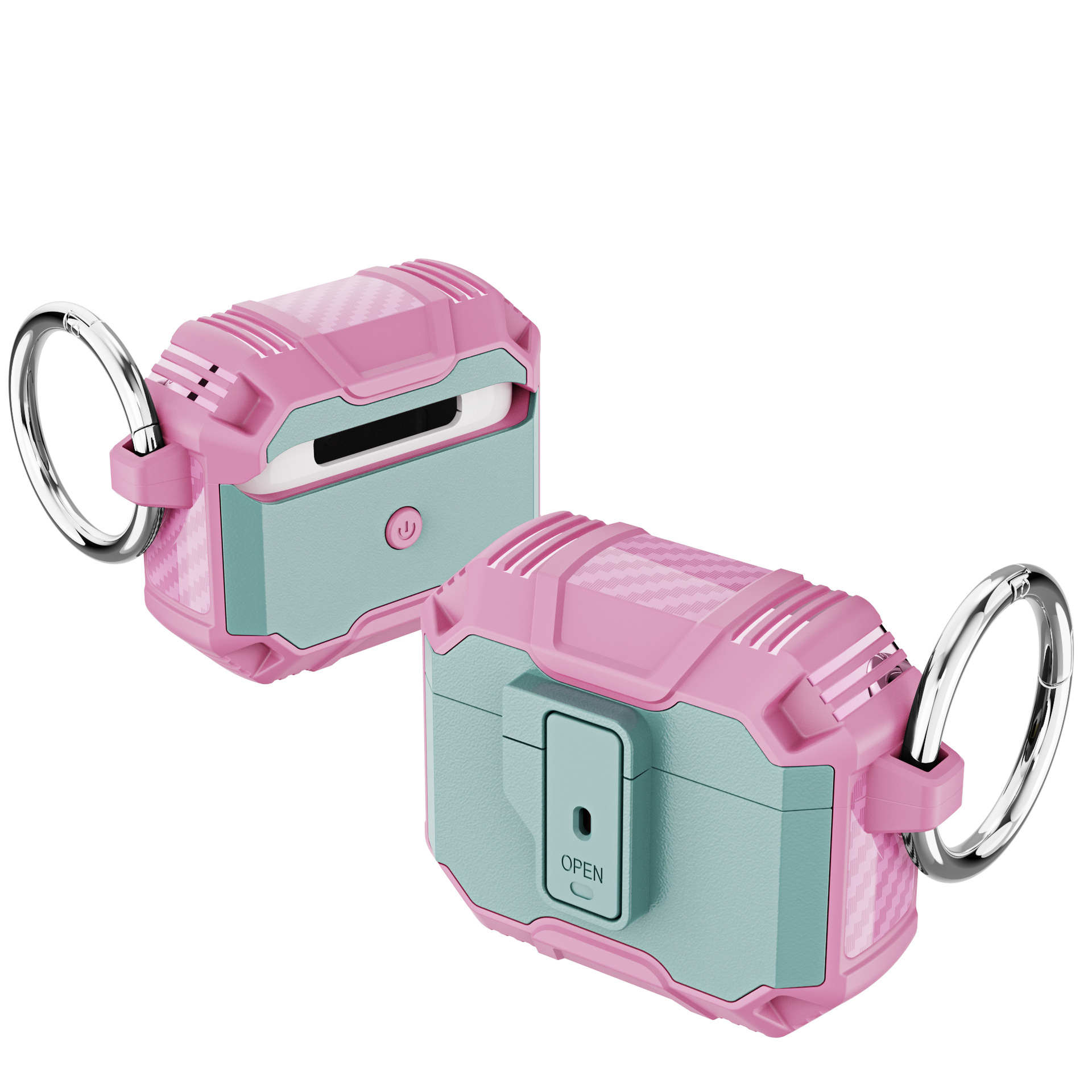 適用アップルAirpod4イヤホンケースpro2通勤者ワンクリックでpc tpuイヤホンケース保護カバー丸ボタン