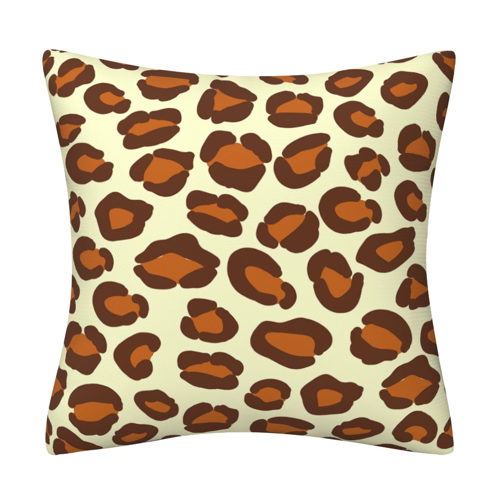 Abstract leopard pattern short plush pillow sleeve home decoration pillow sleeve living room sofa back pillow pillow cushion cover