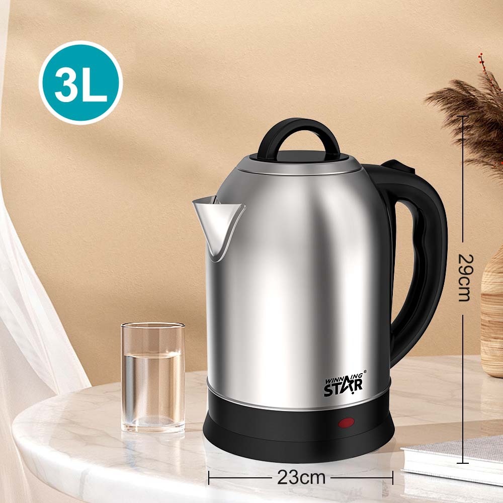 Winning star crossover exclusivamente 3L hervidores de agua hervida domésticos de gran capacidad hervidores de acero inoxidable hervidores eléctricos