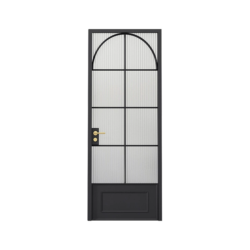 French vintage wrought-iron door with glass, ultra-narrow double-leaf door for balcony, study, interior double-door, iron gate for courtyard