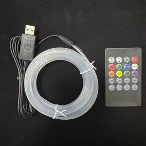 Avtomobil Fiber Optik Ətraf Mühit İşığı RGB Səs Nəzarətli Universal Model