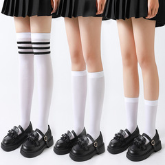 春夏の薄いタイプの子供のビロードのストッキングは膝を過ぎます。