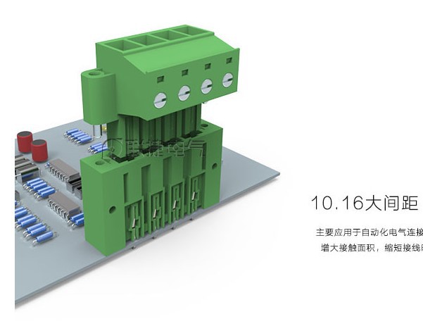 上海联捷插拔接线端子排LC1M-10.16间距2-24线凤凰PCB厂家直供
