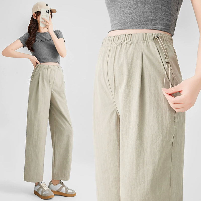 Брюки для беременных весной и летом тонкие на открытом носике брюки для беременных 2025 новые брюки для беременных брюки широкие брюки брюки брюки