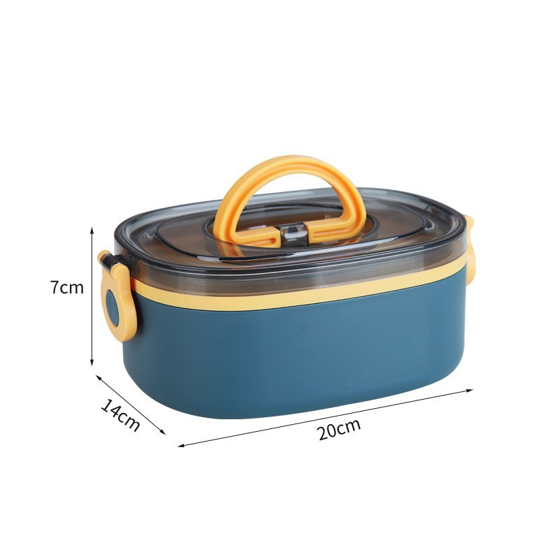 Multi-capa de gran capacidad caja de almuerzo portátil de acero inoxidable 304 barril aislado estudiante de cuello blanco caja de almuerzo vajilla