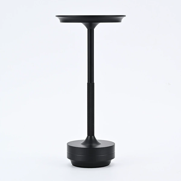 2000mAH knurled I-shaped desk lamp black