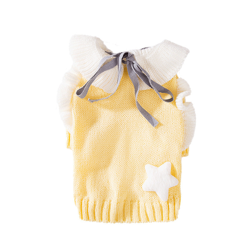 Otoño y invierno felino camiseta de punto felino sin pelo engrosado calentamiento lindo vestido de princesa suéter perro mascota ropa de gato