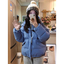 现 2025冬季新款韩国设计师du*st金智秀同款厚实连帽羽绒服